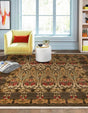 Brown 10' x 10' Edinburgh Square Area Rug 100% Polypropylene Easy Clean With Cotton Backing Traditional Classic Design Carpet for Living, Dining Room, Office for Sale at Rug Engine