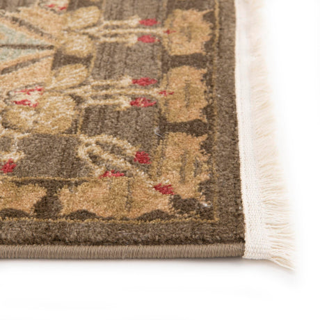Brown 6' 1 x 6' 1 Edinburgh Square Area Rug 100% Polypropylene Easy Clean With Cotton Backing Traditional Classic Design Carpet for Living, Dining Room, Office for Sale at Rug Engine