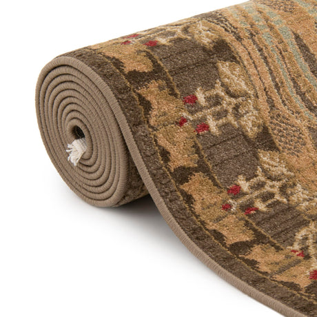 Brown 6' 1 x 6' 1 Edinburgh Square Area Rug 100% Polypropylene Easy Clean With Cotton Backing Traditional Classic Design Carpet for Living, Dining Room, Office for Sale at Rug Engine