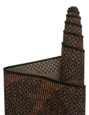 Chocolate Brown 2' x 6' 1 Outdoor Botanical Runner Area Rug Weather Resistant for Patio, Deck, Terrace, Balcony, Porch Polypropylene Garden Floral Tropical Carpet for Sale at Rug Engine