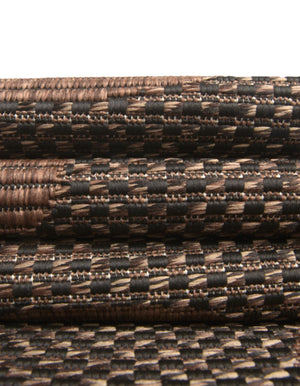 Chocolate Brown 2' x 6' 1 Outdoor Botanical Runner Area Rug Weather Resistant for Patio, Deck, Terrace, Balcony, Porch Polypropylene Garden Floral Tropical Carpet for Sale at Rug Engine