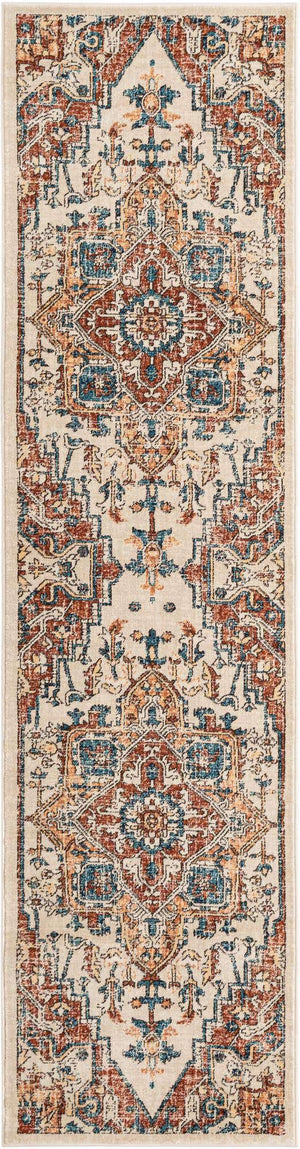 Beige 2' 7 x 10' Oslo Runner Area Rug 100% Polypropylene Traditional Classic Vintage Distressed Carpet for Indoor Home Decor for Sale at Rug Engine