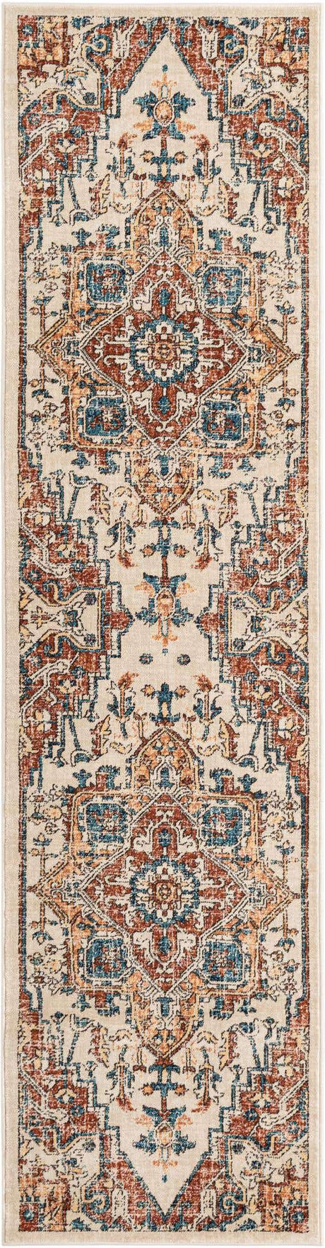 Beige 2' 7 x 10' Oslo Runner Area Rug 100% Polypropylene Traditional Classic Vintage Distressed Carpet for Indoor Home Decor for Sale at Rug Engine