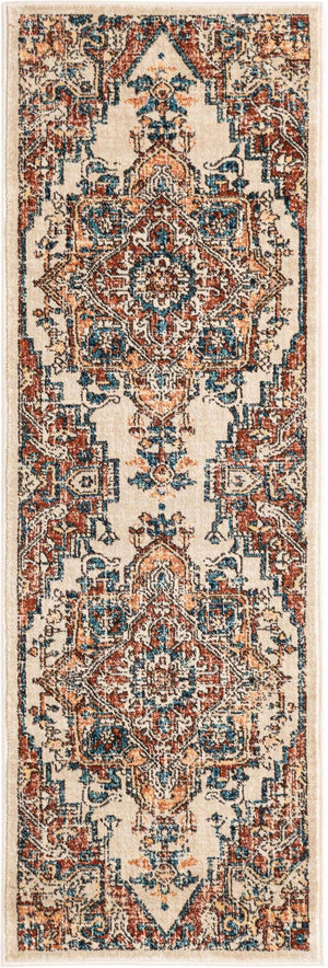 Beige 2' x 6' 1 Oslo Runner Area Rug 100% Polypropylene Traditional Classic Vintage Distressed Carpet for Indoor Home Decor for Sale at Rug Engine