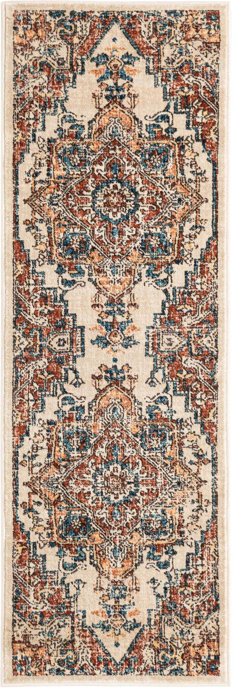 Beige 2' x 6' 1 Oslo Runner Area Rug 100% Polypropylene Traditional Classic Vintage Distressed Carpet for Indoor Home Decor for Sale at Rug Engine