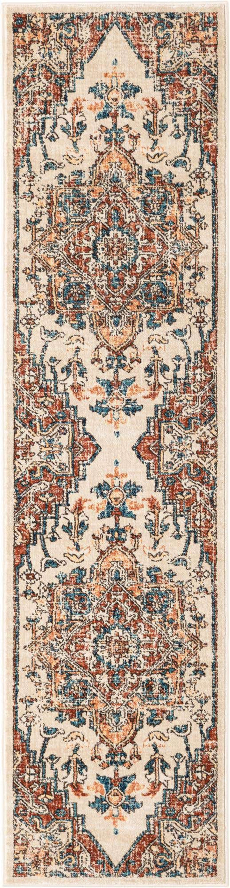 Beige 2' x 8' Oslo Runner Area Rug 100% Polypropylene Traditional Classic Vintage Distressed Carpet for Indoor Home Decor for Sale at Rug Engine