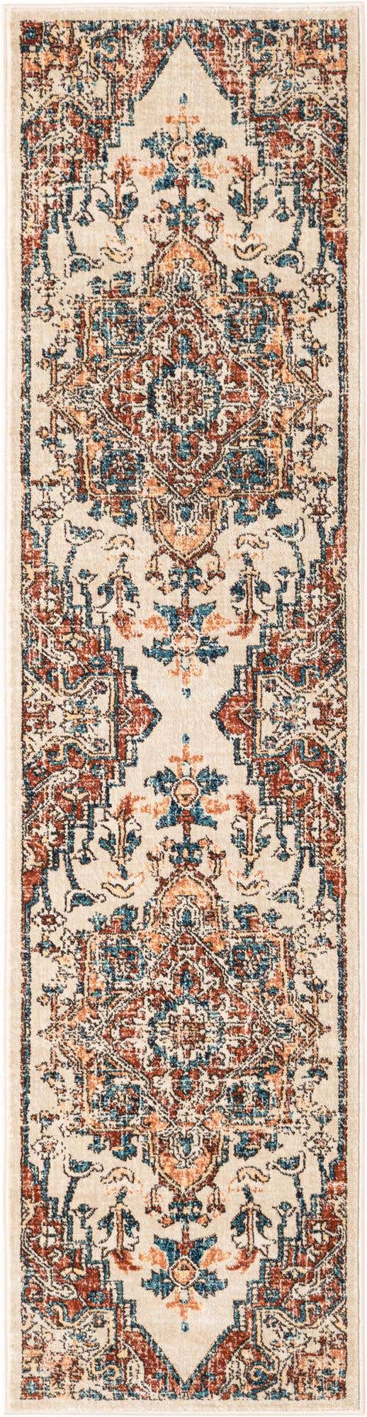 Beige 2' x 8' Oslo Runner Area Rug 100% Polypropylene Traditional Classic Vintage Distressed Carpet for Indoor Home Decor for Sale at Rug Engine
