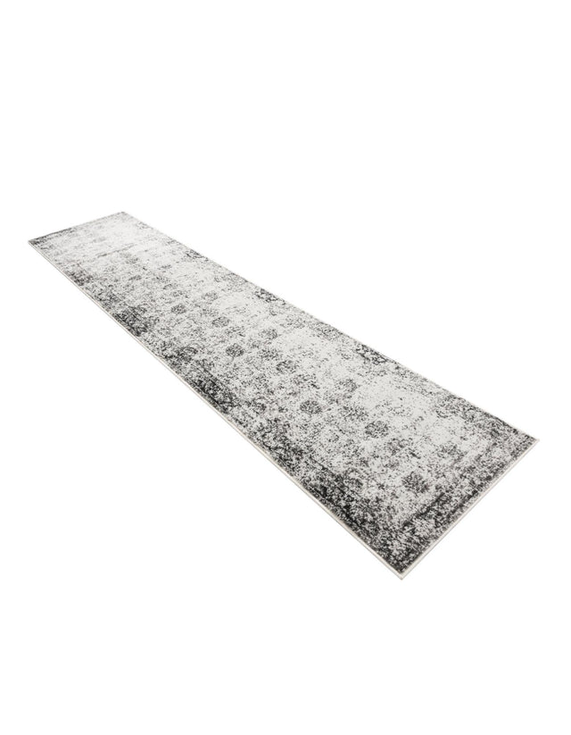 Gray 2' 7 x 12' Sofia Runner Area Rug Durable Easy Clean Stain Resistant Unique Carpet for Affordable Interior Home Design for Sale at Rug Engine