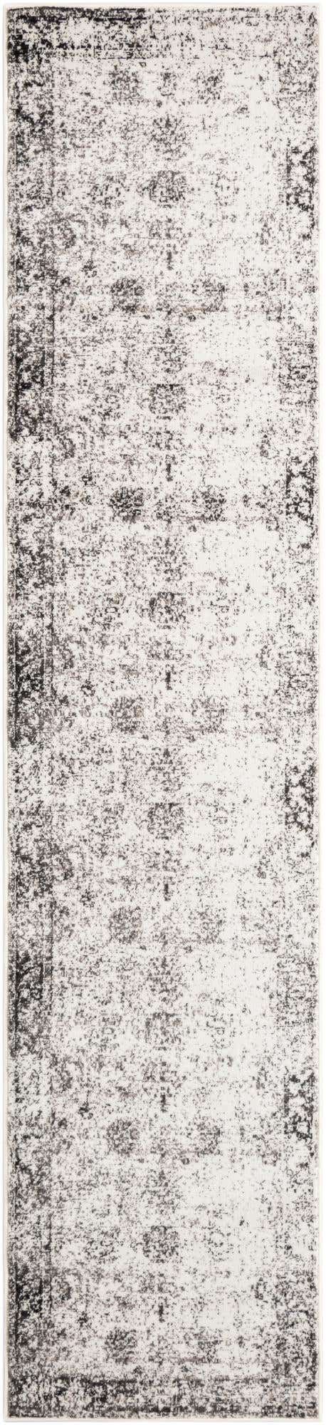 Gray 2' 7 x 12' Sofia Runner Area Rug Durable Easy Clean Stain Resistant Unique Carpet for Affordable Interior Home Design for Sale at Rug Engine