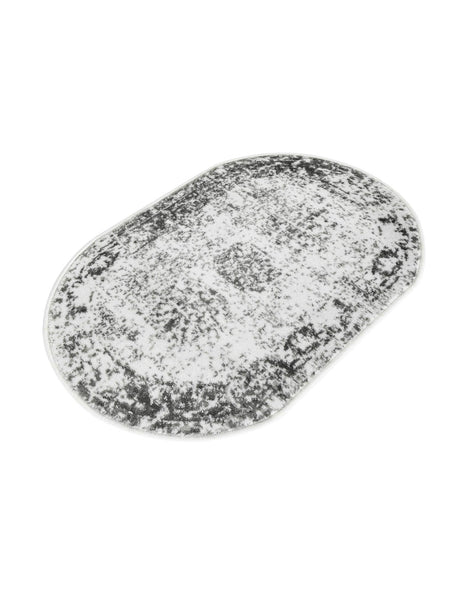 Gray 2' x 3' 1 Sofia Oval Area Rug Durable Easy Clean Stain Resistant Unique Carpet for Affordable Interior Home Design for Sale at Rug Engine