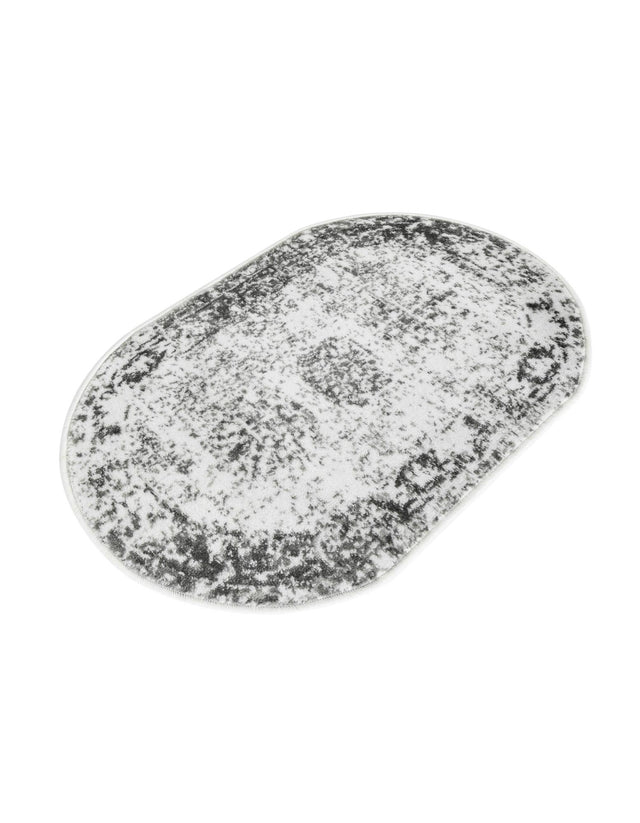 Gray 2' x 3' 1 Sofia Oval Area Rug Durable Easy Clean Stain Resistant Unique Carpet for Affordable Interior Home Design for Sale at Rug Engine