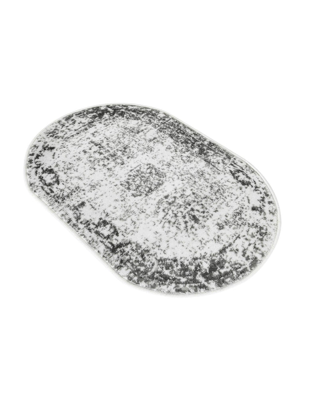 Gray 2' x 3' 1 Sofia Oval Area Rug Durable Easy Clean Stain Resistant Unique Carpet for Affordable Interior Home Design for Sale at Rug Engine