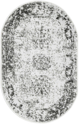 Gray 2' x 3' 1 Sofia Oval Area Rug Durable Easy Clean Stain Resistant Unique Carpet for Affordable Interior Home Design for Sale at Rug Engine