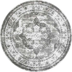 Gray 13' 1 x 13' 1 Sofia Round Area Rug Durable Easy Clean Stain Resistant Unique Carpet for Affordable Interior Home Design for Sale at Rug Engine