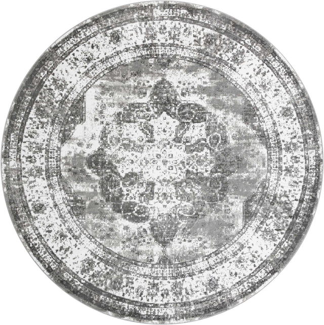 Gray 13' 1 x 13' 1 Sofia Round Area Rug Durable Easy Clean Stain Resistant Unique Carpet for Affordable Interior Home Design for Sale at Rug Engine