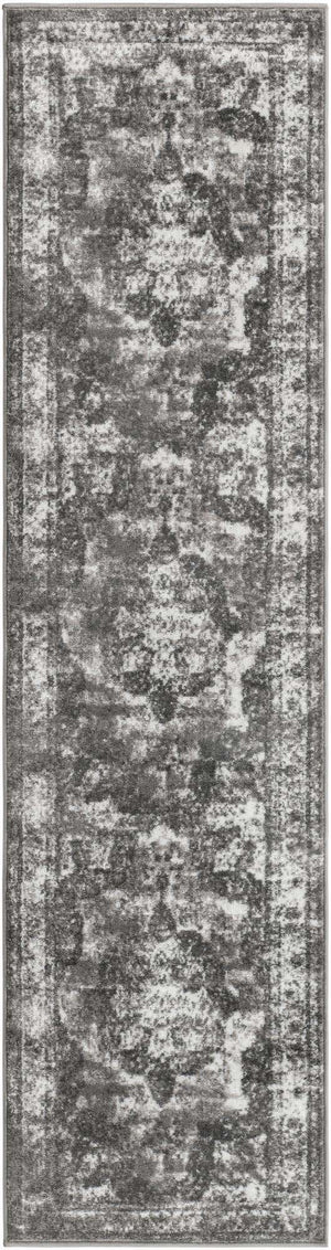 Gray 2' x 8' Sofia Runner Area Rug Durable Easy Clean Stain Resistant Unique Carpet for Affordable Interior Home Design for Sale at Rug Engine