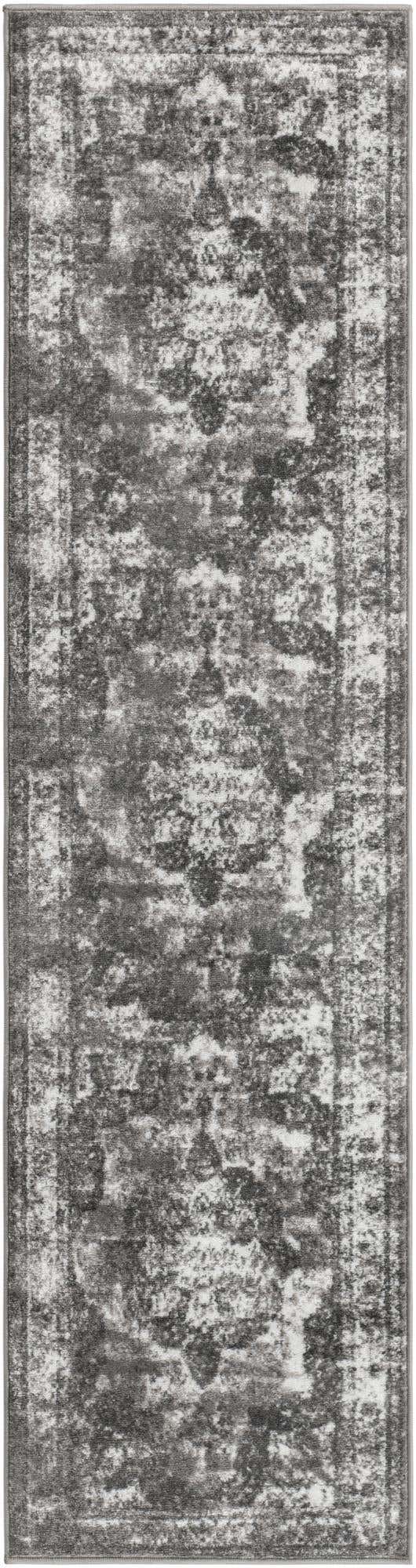 Gray 2' x 8' Sofia Runner Area Rug Durable Easy Clean Stain Resistant Unique Carpet for Affordable Interior Home Design for Sale at Rug Engine