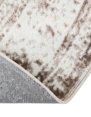 Beige 2' 2 x 4' Sofia Semicircle Hearth Rug