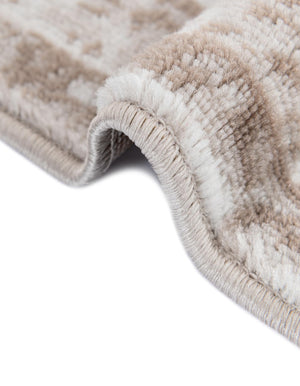 Beige 2' 2 x 4' Sofia Semicircle Hearth Rug