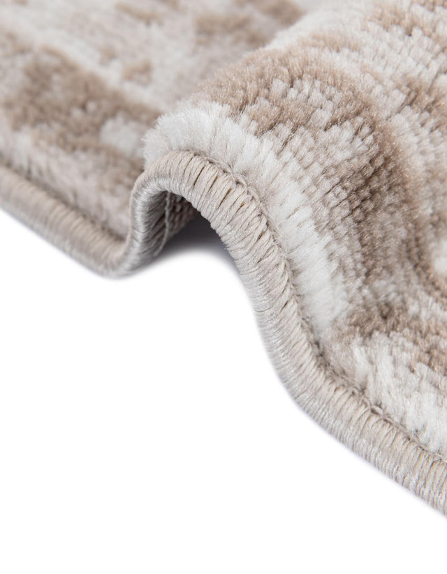 Beige 2' 2 x 4' Sofia Semicircle Hearth Rug