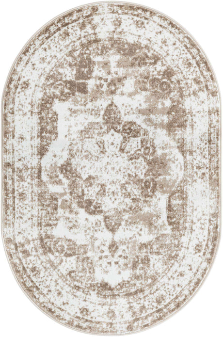 Beige 4' 1 x 6' 1 Sofia Oval Rug