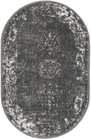 Dark Gray 2' x 3' 1 Sofia Oval Rug