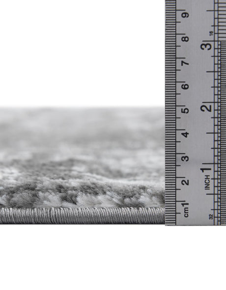 Dark Gray 3' 1 x 6' 1 Sofia Hearth Half-Round Semicircle Area Rug Durable Easy Clean Stain Resistant Unique Carpet for Affordable Interior Home Design for Sale at Rug Engine