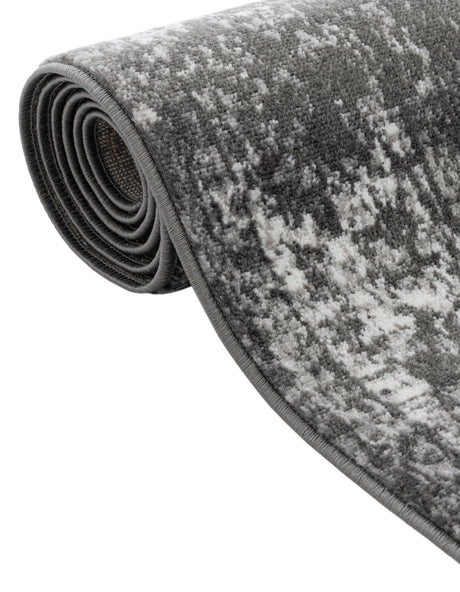 Dark Gray 3' 1 x 6' 1 Sofia Hearth Half-Round Semicircle Area Rug Durable Easy Clean Stain Resistant Unique Carpet for Affordable Interior Home Design for Sale at Rug Engine