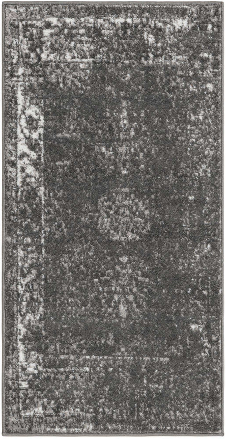 Dark Gray 2' x 4' Sofia Runner Rug
