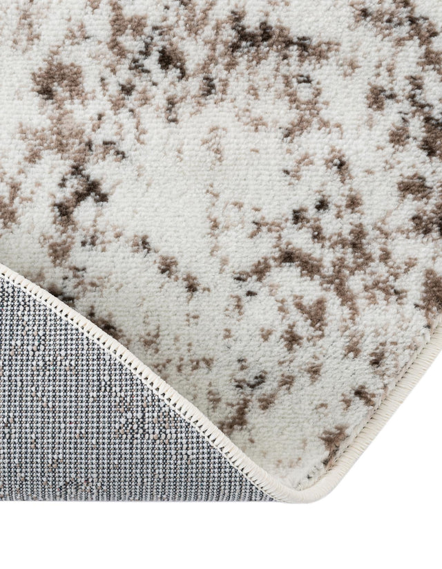 Beige 2' 2 x 4' Sofia Semicircle Hearth Rug