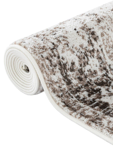 Beige 2' 2 x 3' 7 Sofia Hearth Half-Round Semicircle Area Rug Durable Easy Clean Stain Resistant Unique Carpet for Affordable Interior Home Design for Sale at Rug Engine
