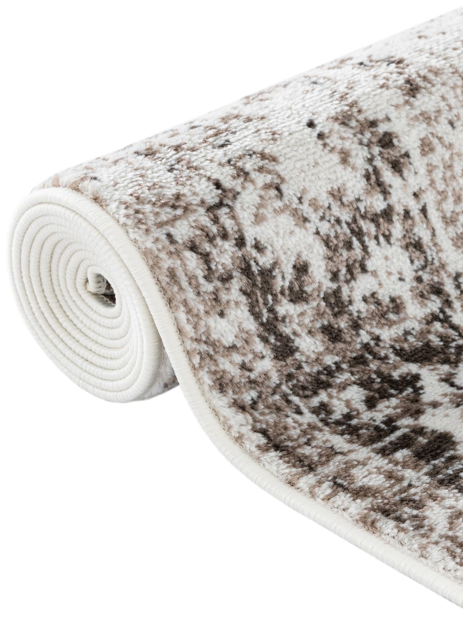 Beige 3' 1 x 6' 1 Sofia Hearth Half-Round Semicircle Area Rug Durable Easy Clean Stain Resistant Unique Carpet for Affordable Interior Home Design for Sale at Rug Engine