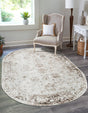 Beige 4' 1 x 6' 1 Sofia Oval Rug