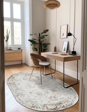 Beige 2' x 3' 1 Sofia Oval Rug