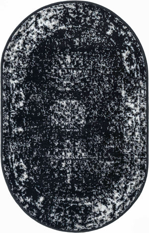 Black 2' x 3' 1 Sofia Oval Rug