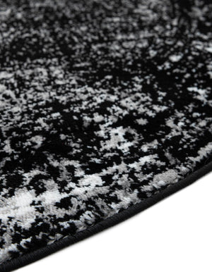 Black 2' 2 x 4' Sofia Semicircle Hearth Rug