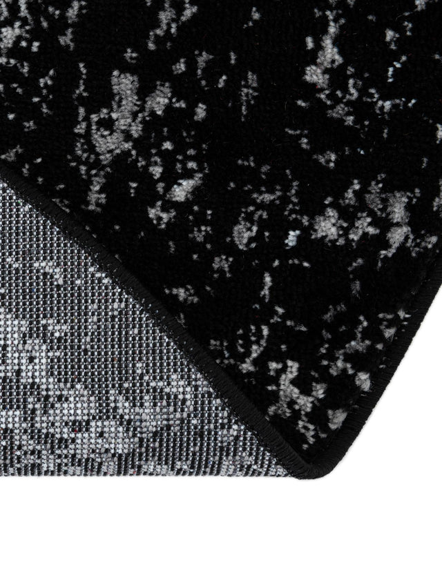 Black 2' 2 x 4' Sofia Semicircle Hearth Rug
