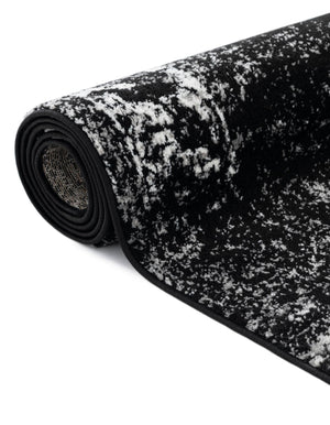 Black 2' 2 x 4' Sofia Semicircle Hearth Rug