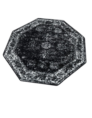 Black 4' 1 x 4' 1 Sofia Octagon Rug