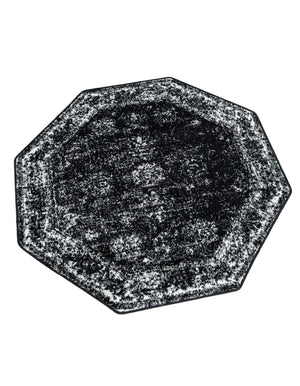 Black 4' 1 x 4' 1 Sofia Octagon Rug