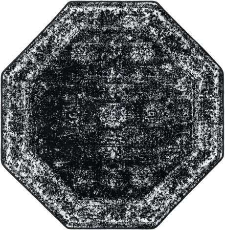 Black 4' 1 x 4' 1 Sofia Octagon Rug