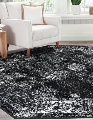 Black 4' 1 x 4' 1 Sofia Octagon Rug