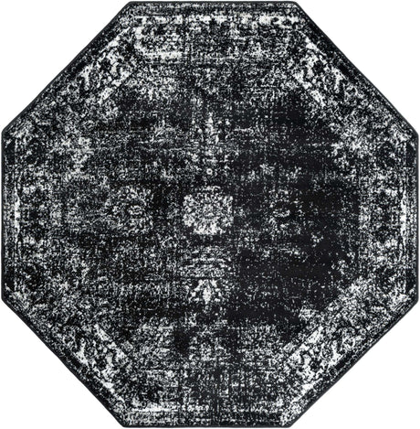 Black 6' 1 x 6' 1 Sofia Octagon Rug