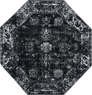 Black 8' x 8' Sofia Octagon Rug
