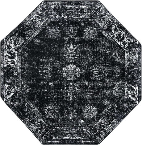 Black 8' x 8' Sofia Octagon Rug