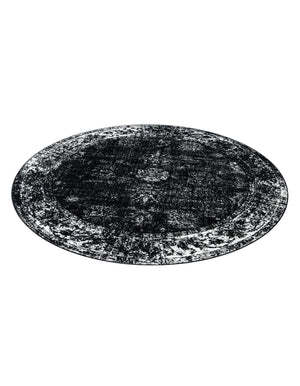 Black 8' x 8' Sofia Round Rug