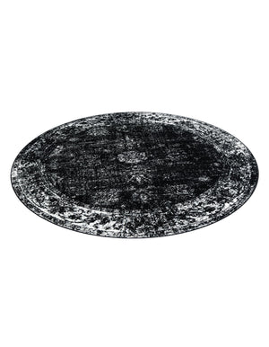 Black 8' x 8' Sofia Round Rug