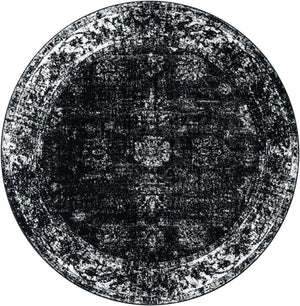 Black 8' x 8' Sofia Round Rug
