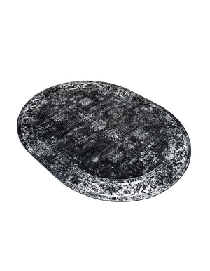 Black 8' x 10' Sofia Oval Rug