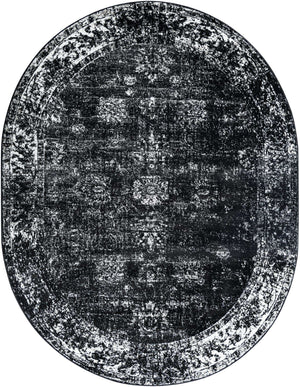 Black 8' x 10' Sofia Oval Rug